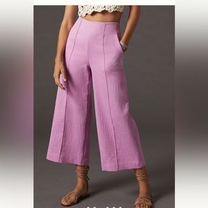 Anthropologie Maeve wide leg cotton gauze wide leg pants